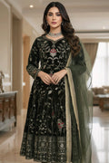 Velvet Anarkali suit for girl
