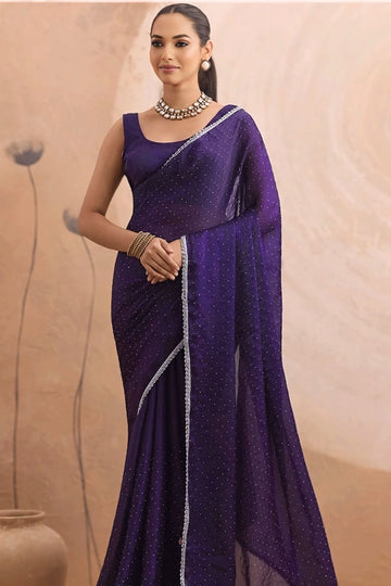 Velvet Cocktail Saree