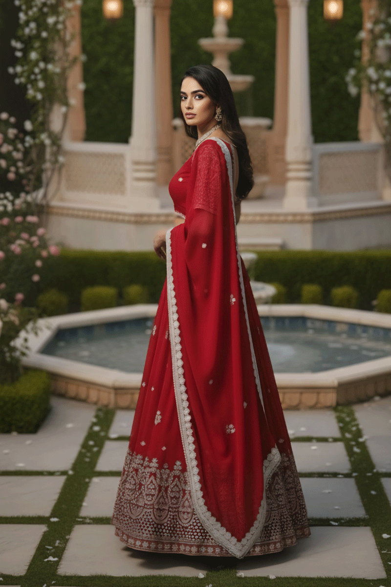 Red Sequence Lehenga