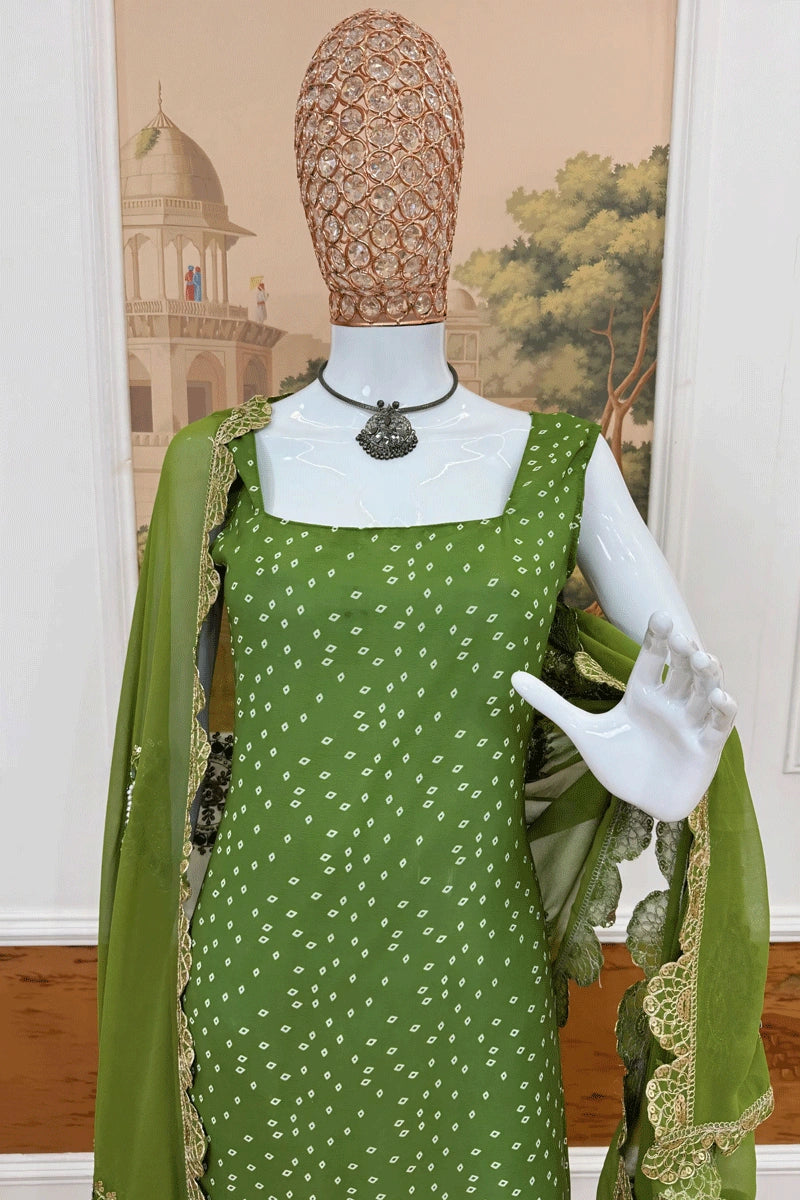 Wedding wear Bandhani dres