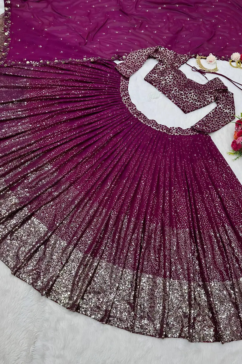 Wine Color Lehenga Blouse Back Design