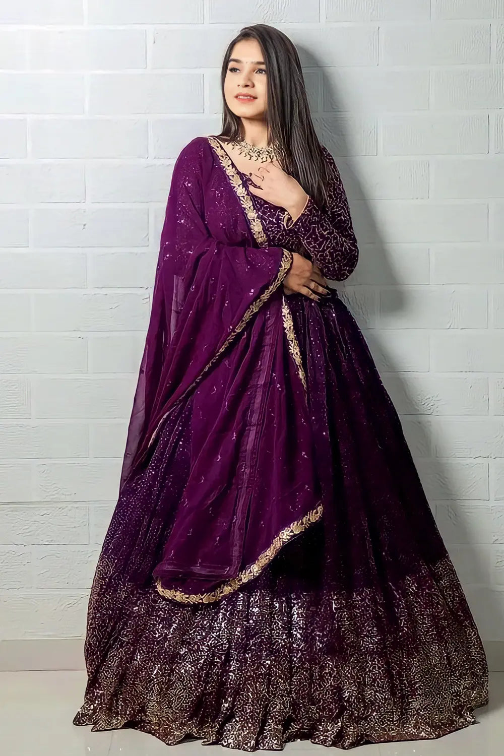 Wine Color Lehenga Designs For Wedding