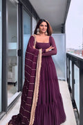 Winter special Anarkali gown