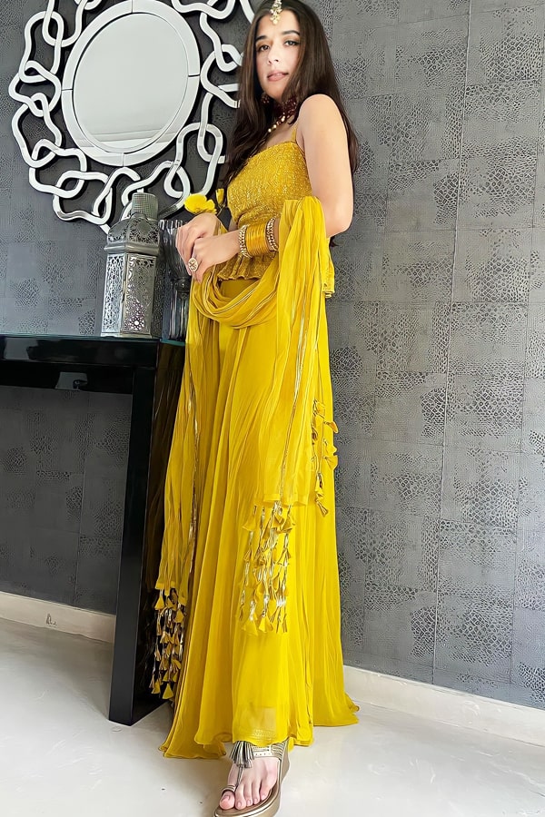 Haldi Ceremony Function Dress For Girl - Anaya Designer Studio