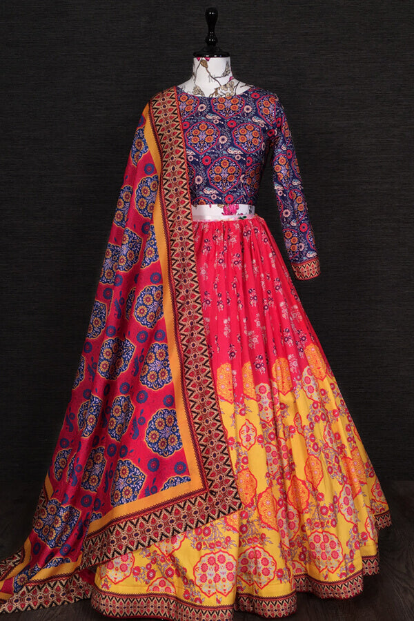 Latest Floral Print Lehenga For Sister Wedding - Anaya Designer Studio