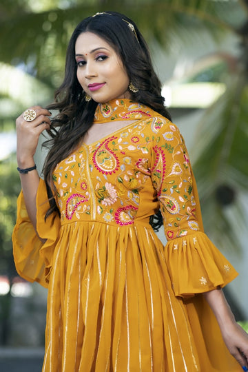 Traditional Yellow Sharara For Haldi Ceremony