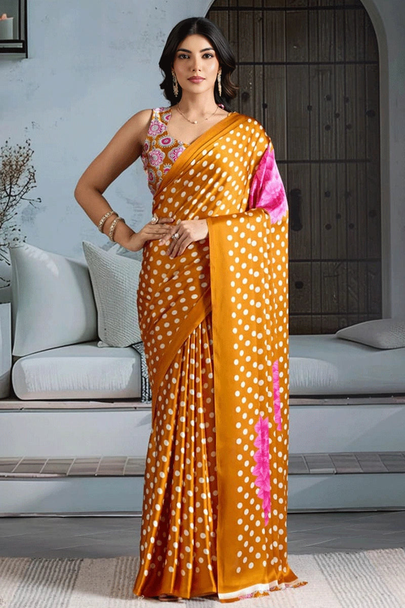 Yellow Floral Saree