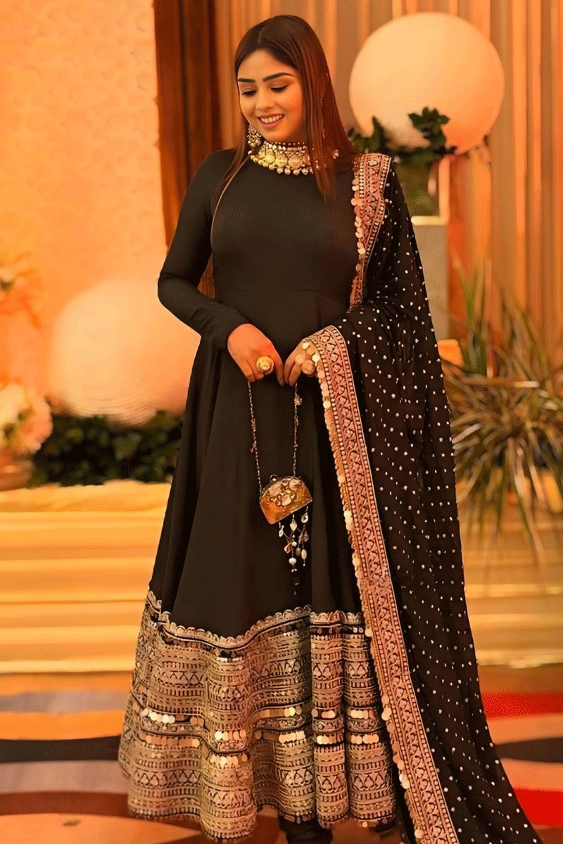 Trendy stitched anarkali outfit