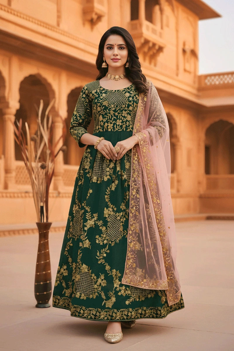 Zari Work Long Gown