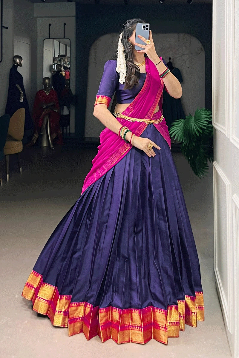 Zari weaving half saree