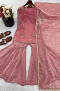baby pink ethnic sharara outfit
