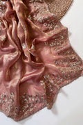 baby pink saree for party wear