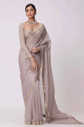 baby pink sequence saree for party