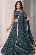 bandhani lehenga for pooja