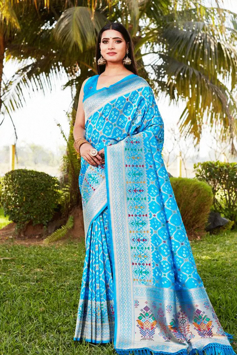 bandhani silk saree for wedding