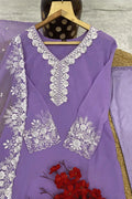 beautiful light purple dress with dupatta