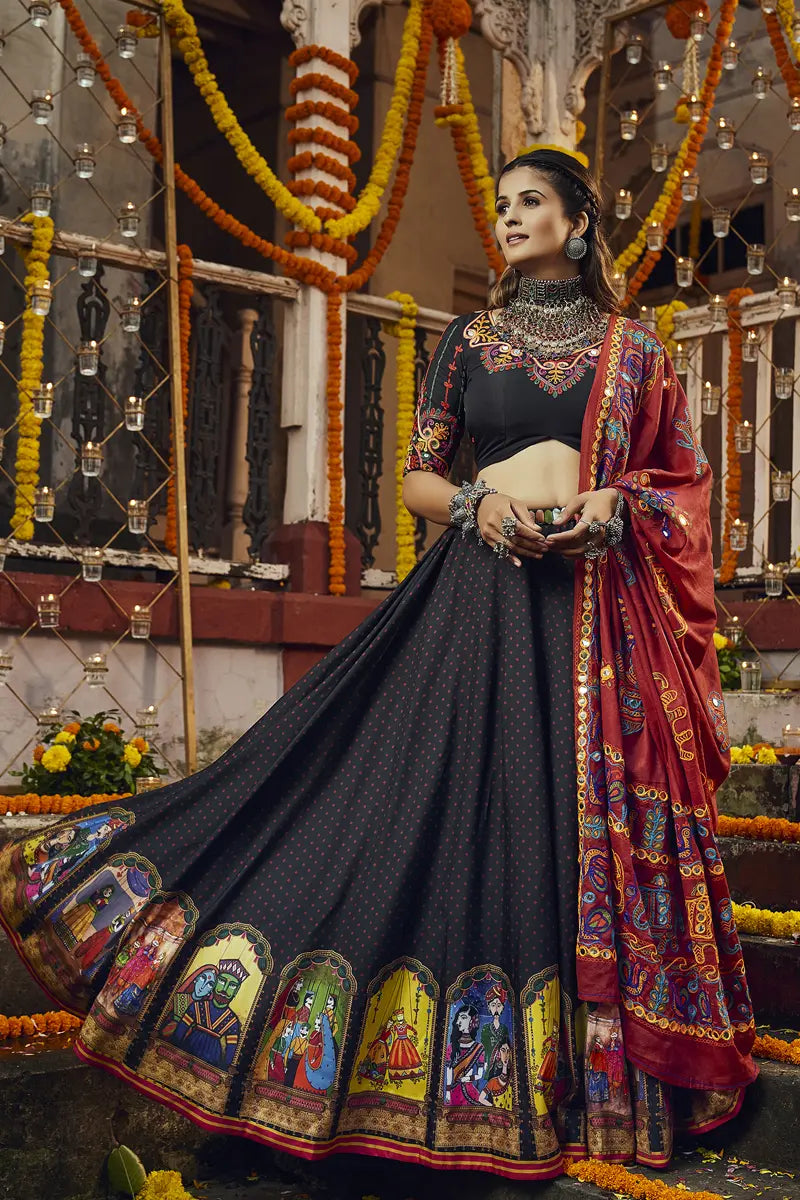 Black Color Chaniya Choli For Navratri 2023