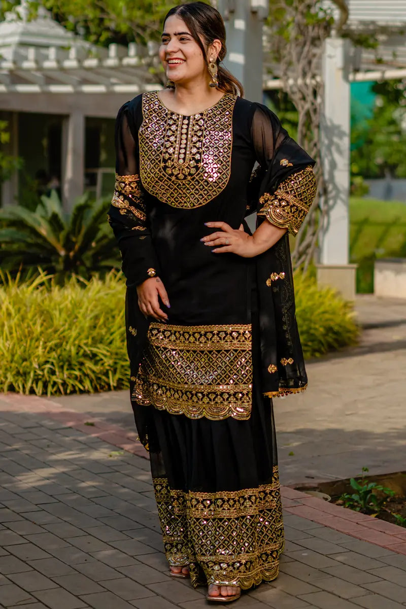 traditional punjabi sharara suits