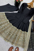 black anarkali dress for sangeet