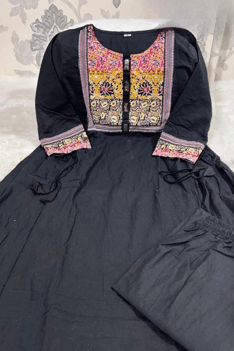 black color co ord set for teenage girl