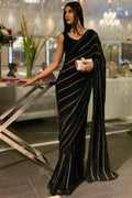 black farewell saree for girls