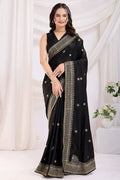 black saree for sangeet