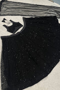black sequence lehenga for sangeet party