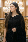 black sequence saree for farewell