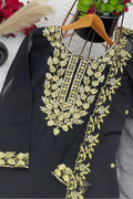 black sharara suit for eid festival