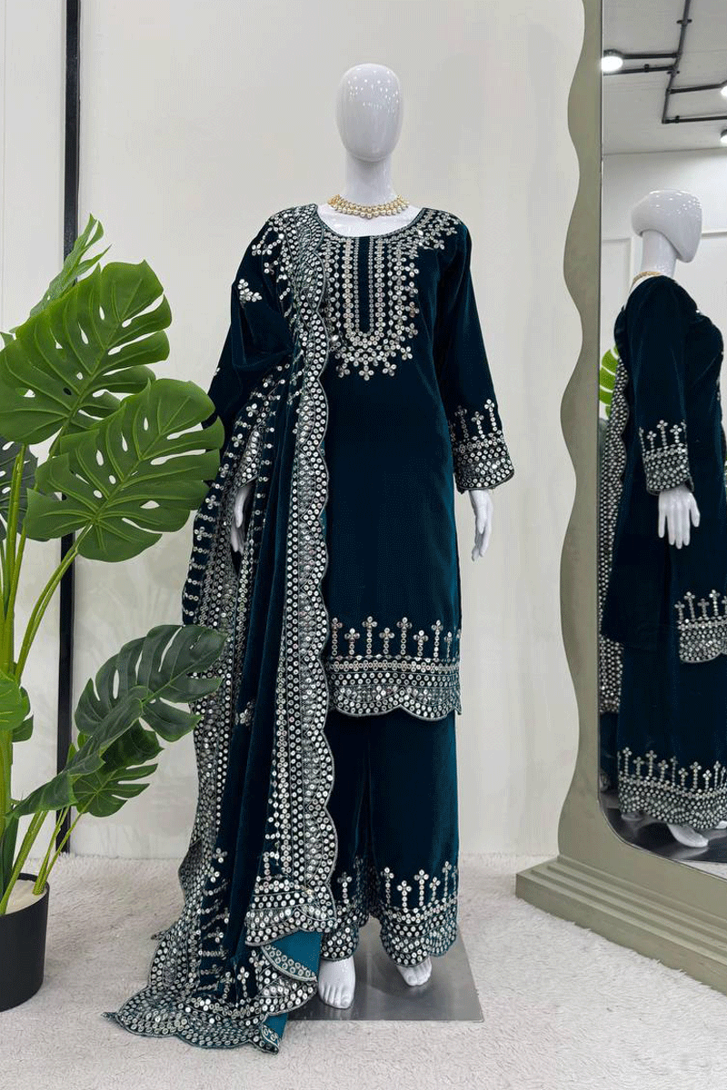 black velet dress for sangeet function