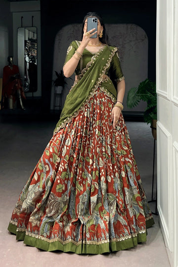 brother mehendi lehenga choli for girls