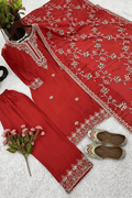 chinon silk sharara suit for women