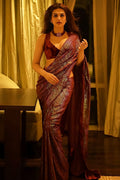 cocktail party saree look