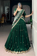 dark green lehenga choli for mehendi