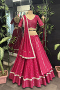 dark pink lehenga choli