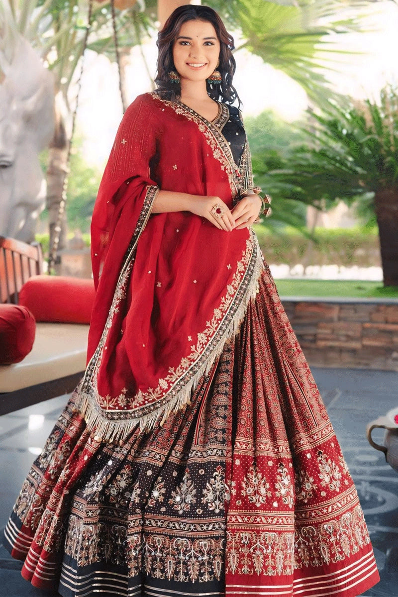 heavy flair dark lehenga choli for navratri