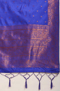 dark blue half saree dupatta