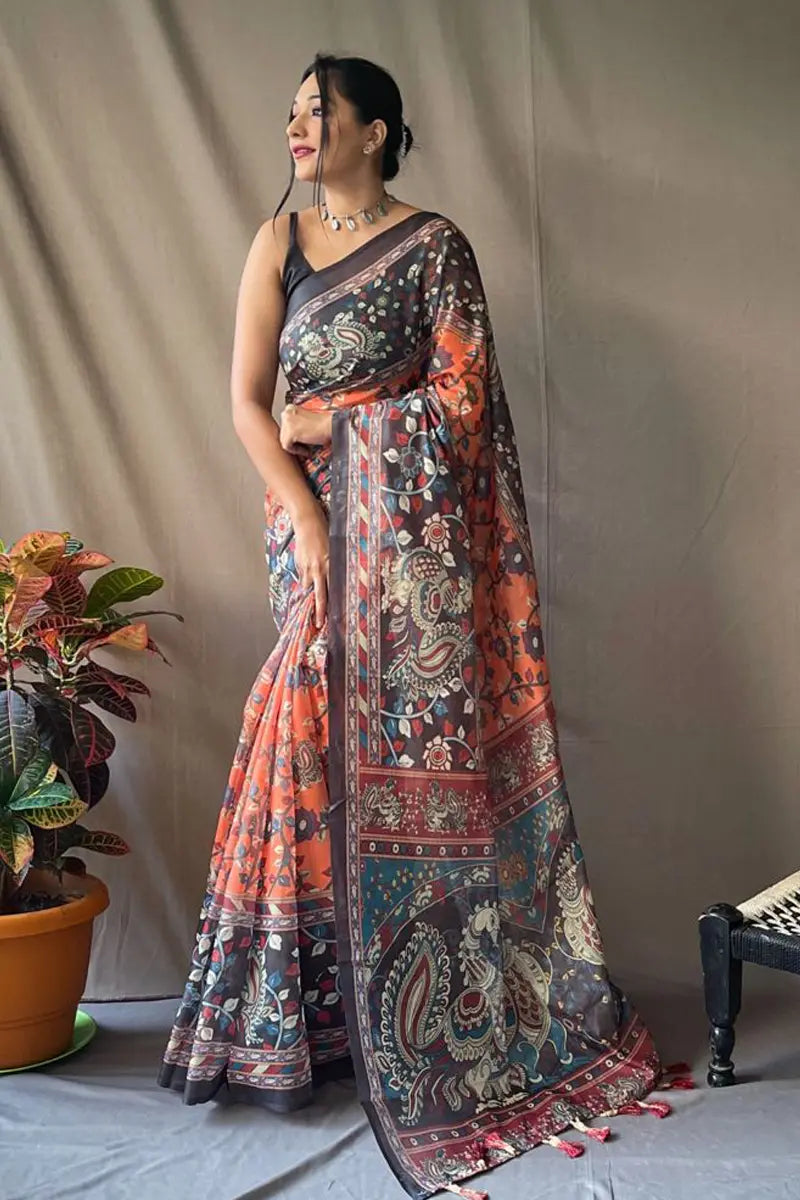 designer kalamkari sarees
