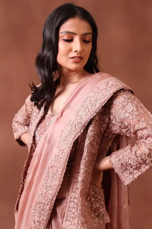 Designer Saree With Jacket For Wedding 2022 - Anaya Designer Studio