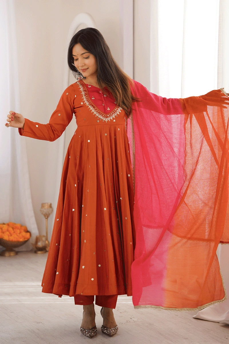 designer anarkali dress for girls