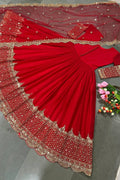 designer anarkali gown for karwa chauth