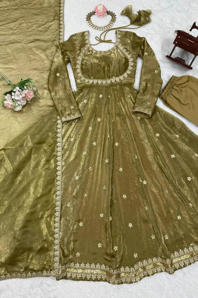 designer anarkali suit for brother wedding