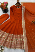 designer anarkali suit for girls