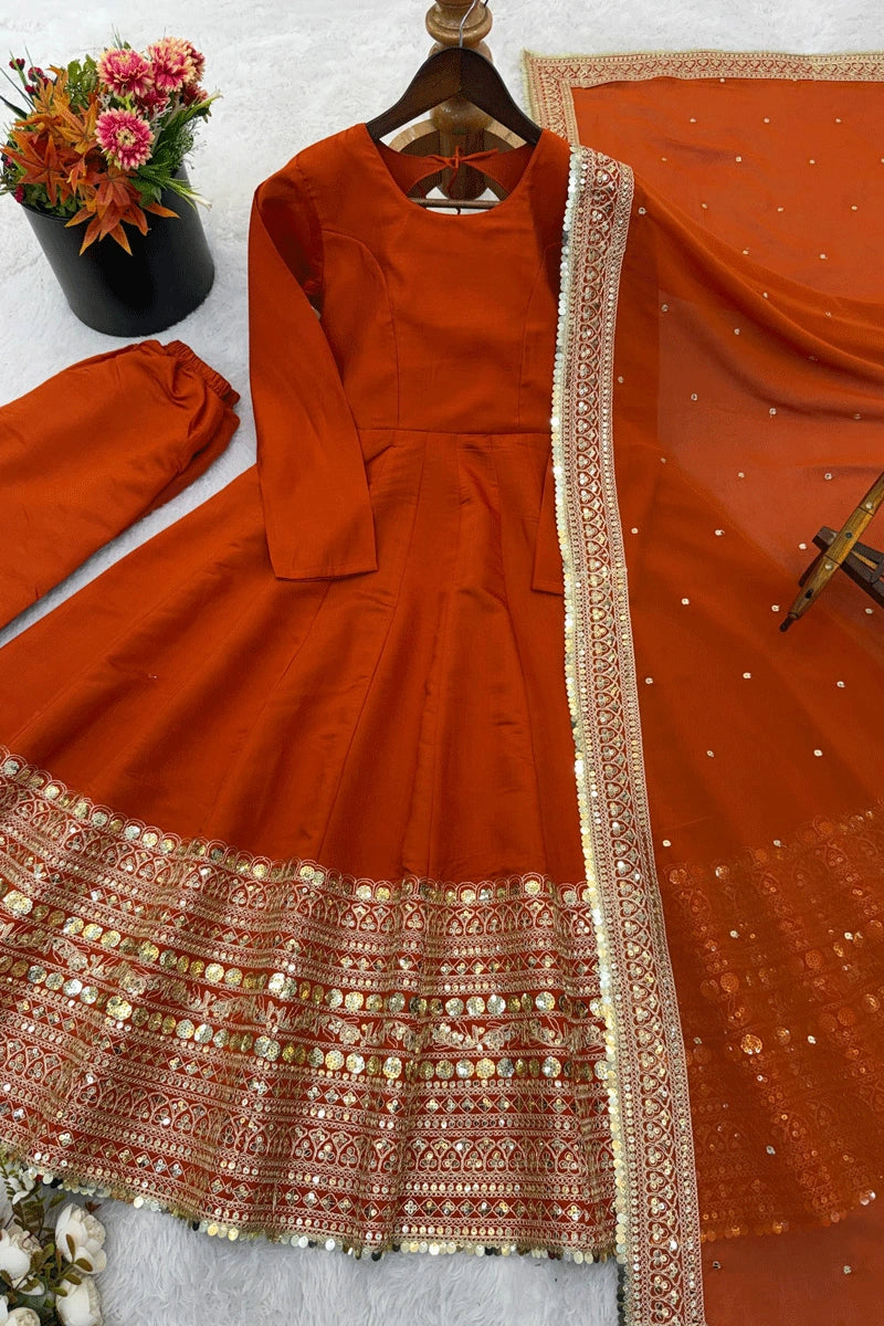 designer anarkali suit for girls