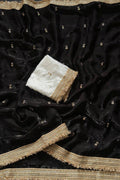 designer black saree for reception