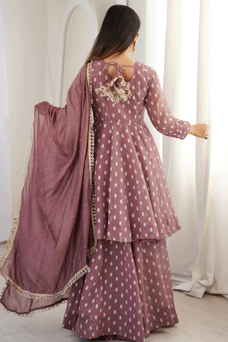 designer crunchy silk sharara