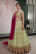 designer embroidery work lehenga