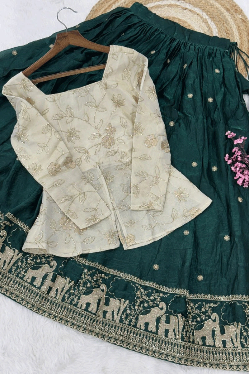 designer fully stitched lehenga