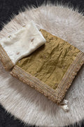 designer gold satin saree