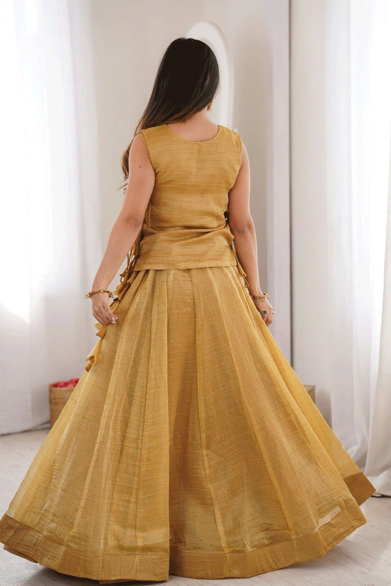 designer lehenga choli with koti